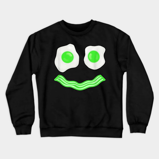 green eggs ham smile face brunch breakfast costume Crewneck Sweatshirt by HBart